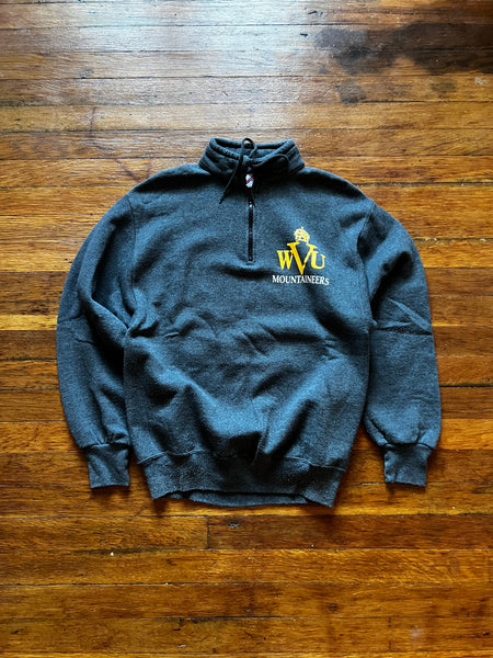 Vintage 90s WVU Mountaineers Quarter Zip Graphic Sweatshirt