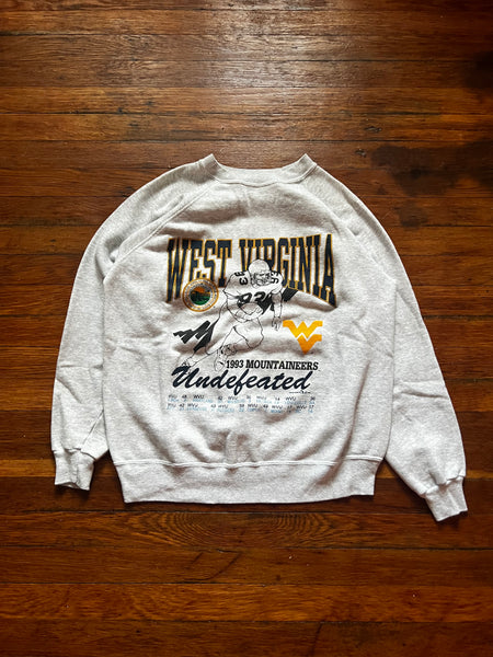 Vintage 90s WVU Mountaineers Football Undefeated Season Crewneck