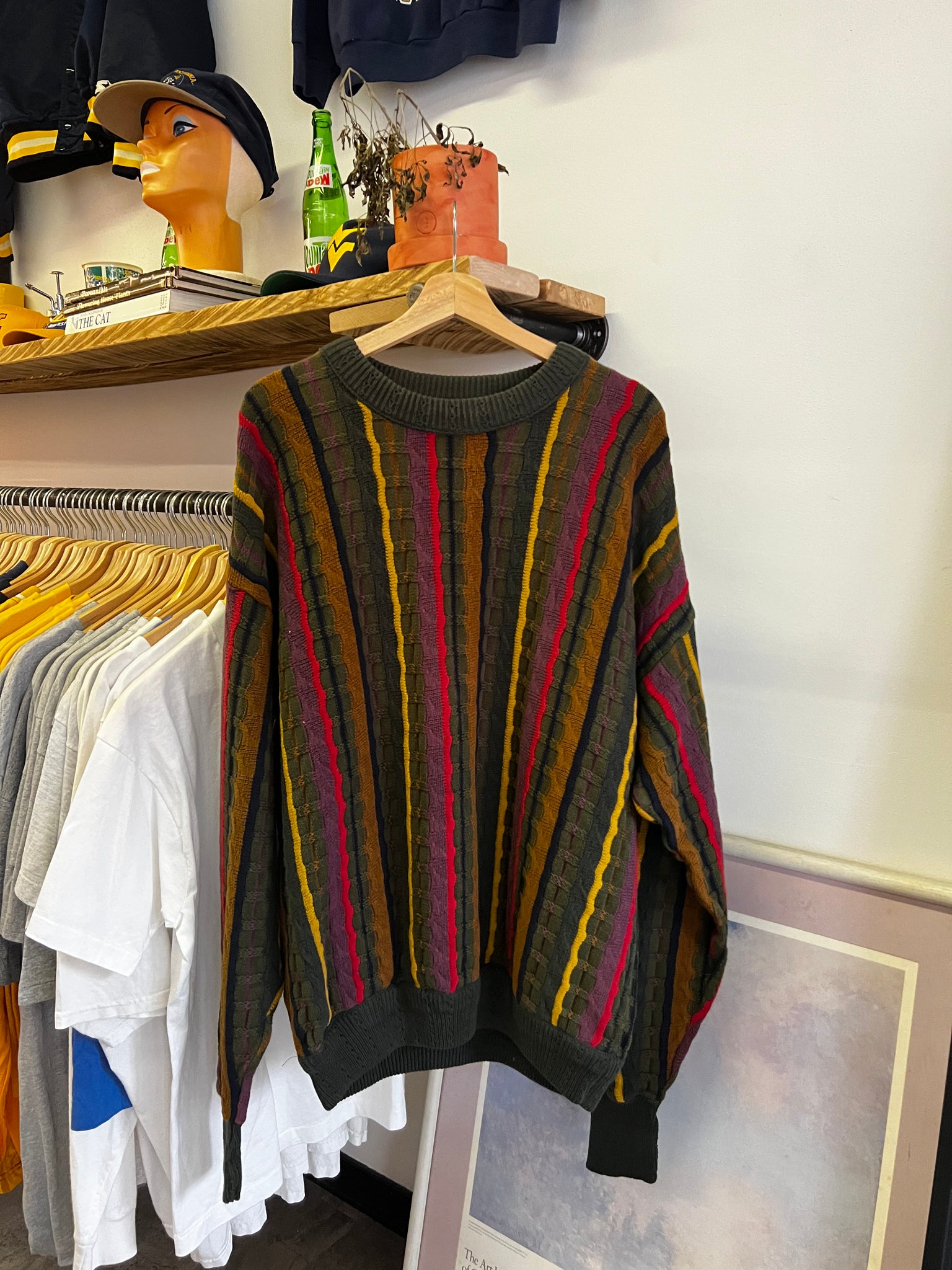 Vintage 90s Coogi Style Patterned Sweater