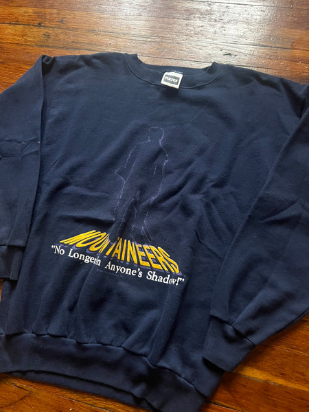 Vintage 90s WVU Mountaineers Football Nobody’s Shadow Graphic Crewneck