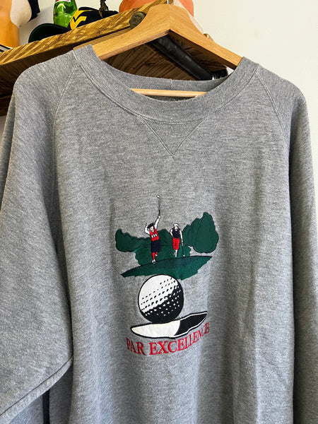 Vintage 90s Par Excellence Embroidered Golf Crewneck