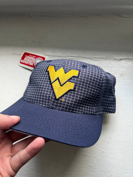 Vintage 90s Embroidered WVU Logo Snapback Hat