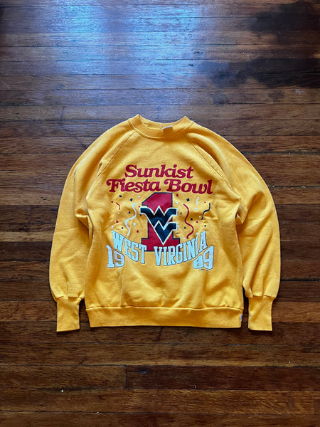 Vintage 80s WVU Mountaineers Football Fiesta Bowl Graphic Crewneck