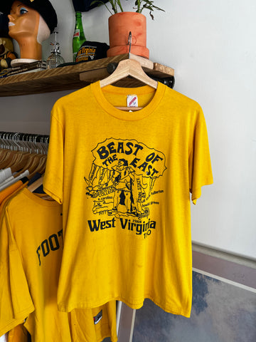 Vintage 80s WVU Beast of the East Graphic Tee