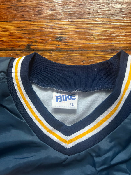 Vintage 80s WVU Embroidered Pullover V Neck Windbreaker