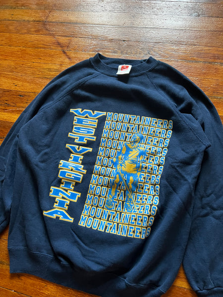 Vintage 90s WVU Mountaineer Graphic Crewneck Sweatshirt