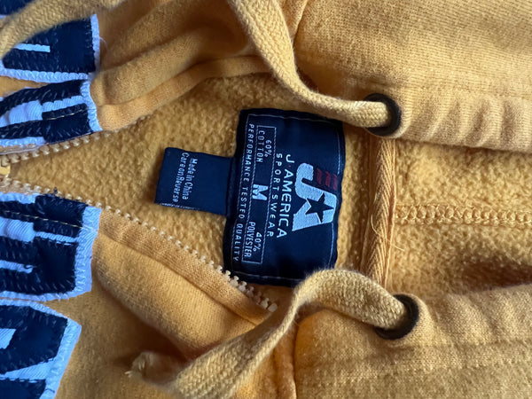 Vintage Y2K WVU Embroidered Spelllout Zip Up Hoodie