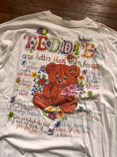 Vintage 90s Teddy Bears Better Than Men Graphic Tee