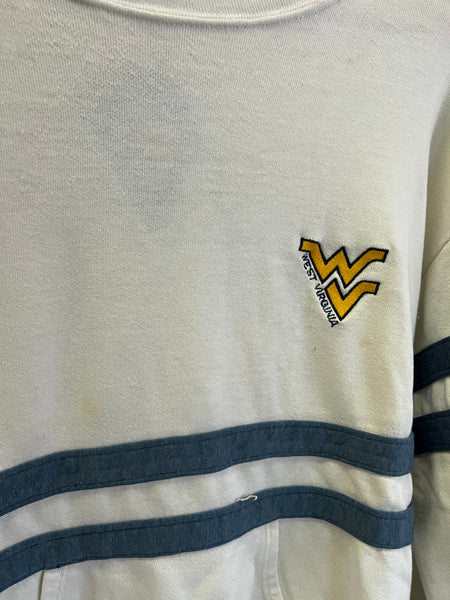 Vintage 80s WVU Striped Sweatshirt