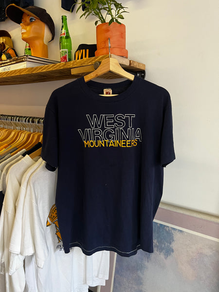 Vintage 80s WVU Mountaineers Spellout Tee
