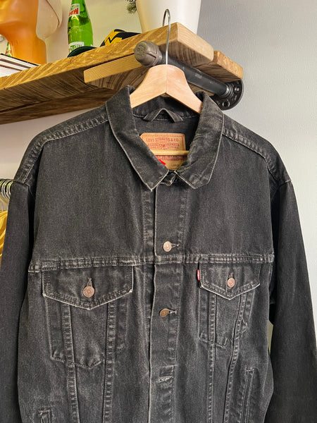 Vintage 90s Levi’s Faded Black Denim Jacket