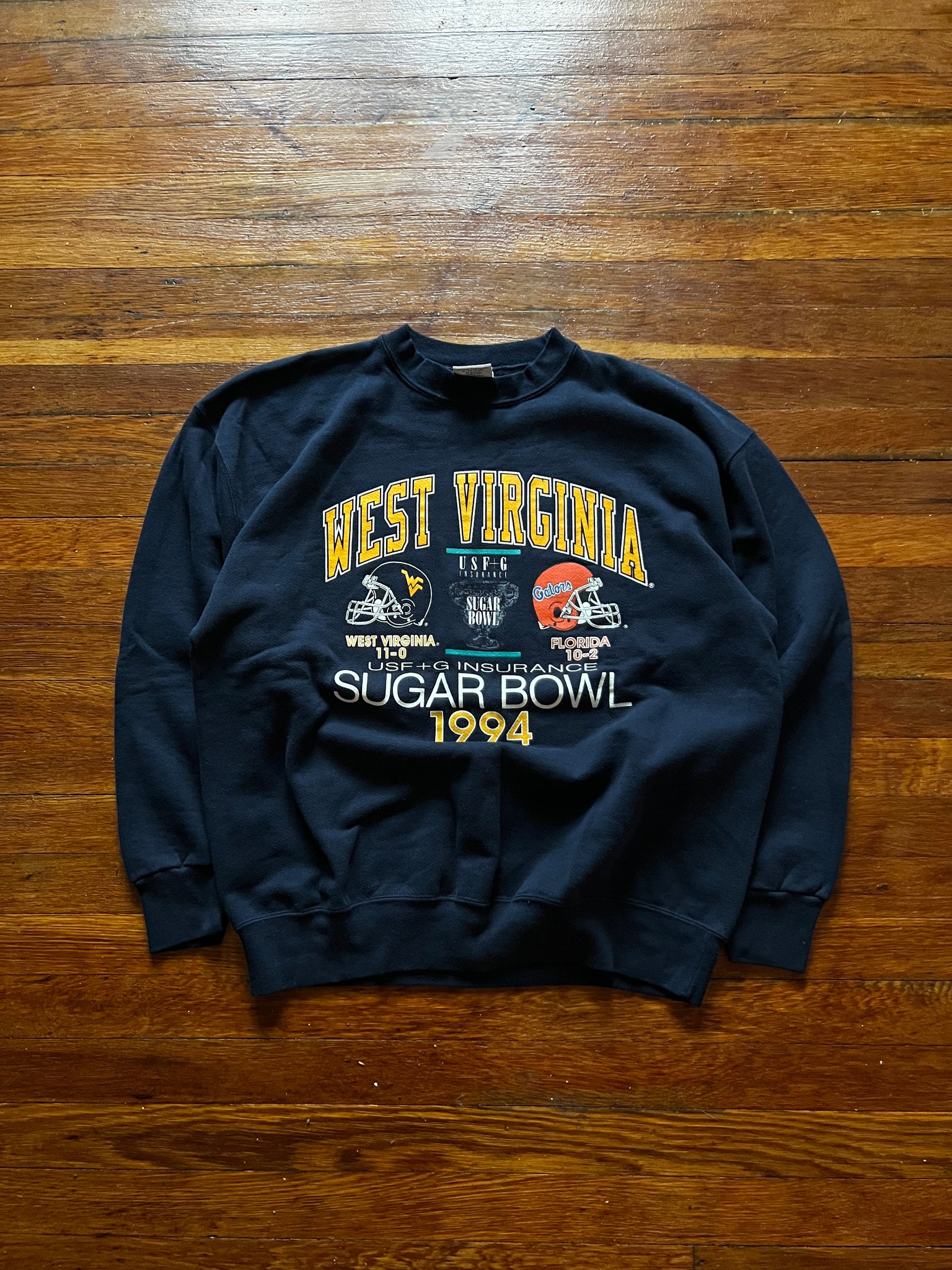 Vintage 90s WVU Football Sugar Bowl Graphic Crewneck Sweatshirt