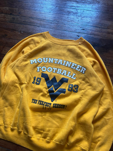 Vintage 90s WVU Football 1993 Undefeated Season Graphic Crewneck