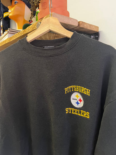 Vintage 90s Embroidered Pittsburgh Steelers Crewneck