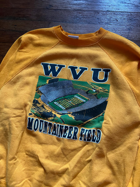 Vintage 90s WVU Mountaineer Field Graphic Crewneck