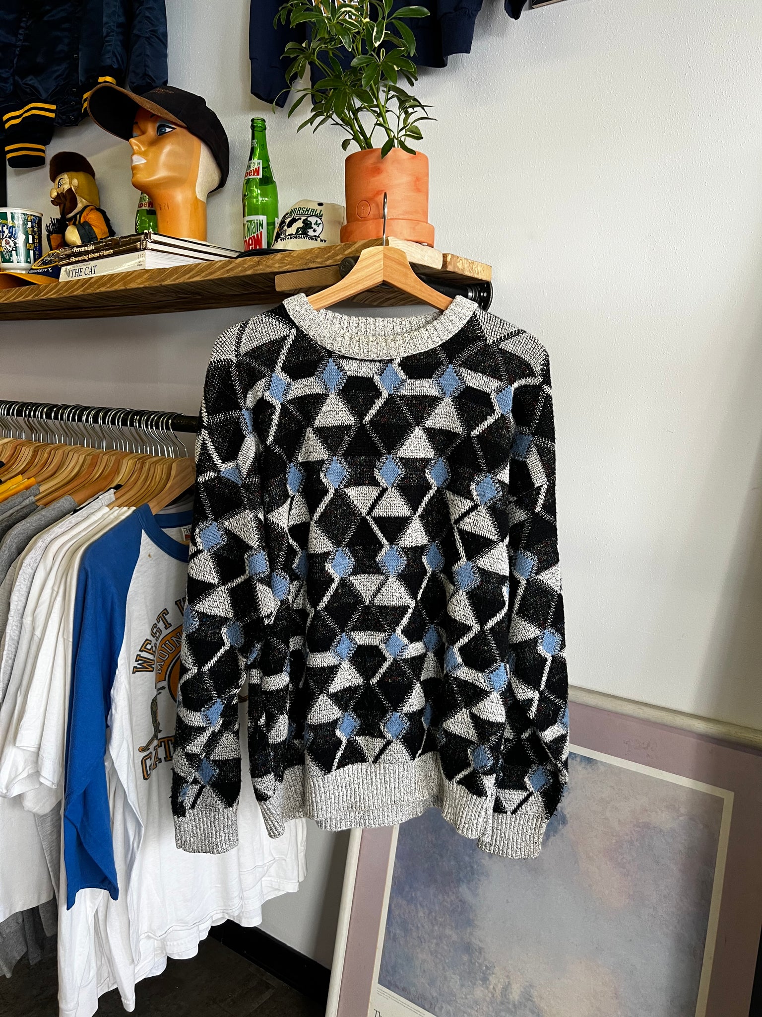 Vintage 90s Patterned Abstract Sweater