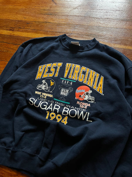 Vintage 90s WVU Football Sugar Bowl Graphic Crewneck Sweatshirt