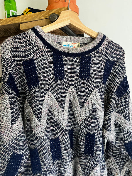 Vintage 80s Knit Patterned Sweater