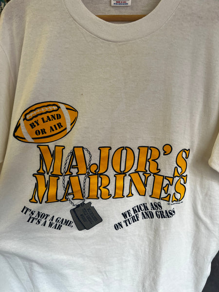 Vintage 80s WVU Football Major Harris Major Marines Graphic Tee