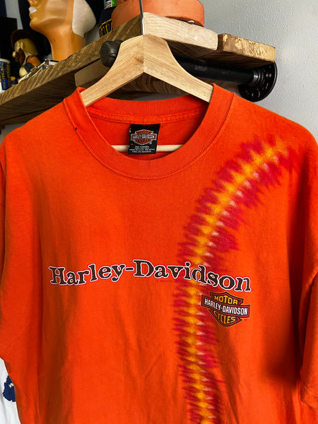 Vintage Y2K Harley Davidson Tie Dye Graphic Tee
