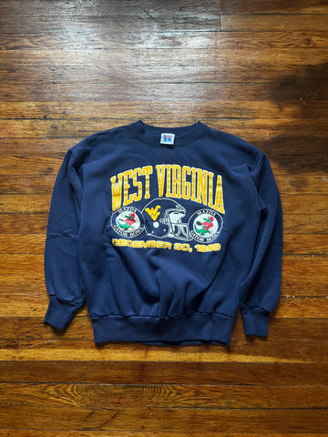 Vintage 80s WVU Mountaineers Football Gator Bowl Graphic Crewneck