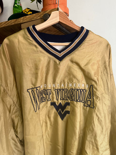 Vintage 90s WVU Embroidered Pullover Windbreaker