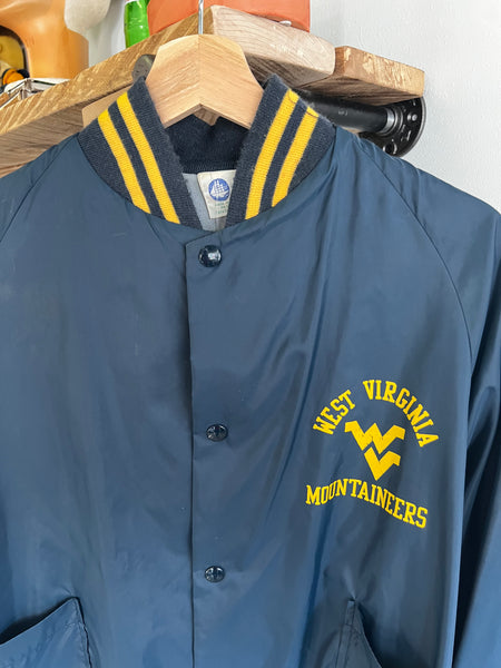 Vintage 80s WVU Spellout Coach Jacket