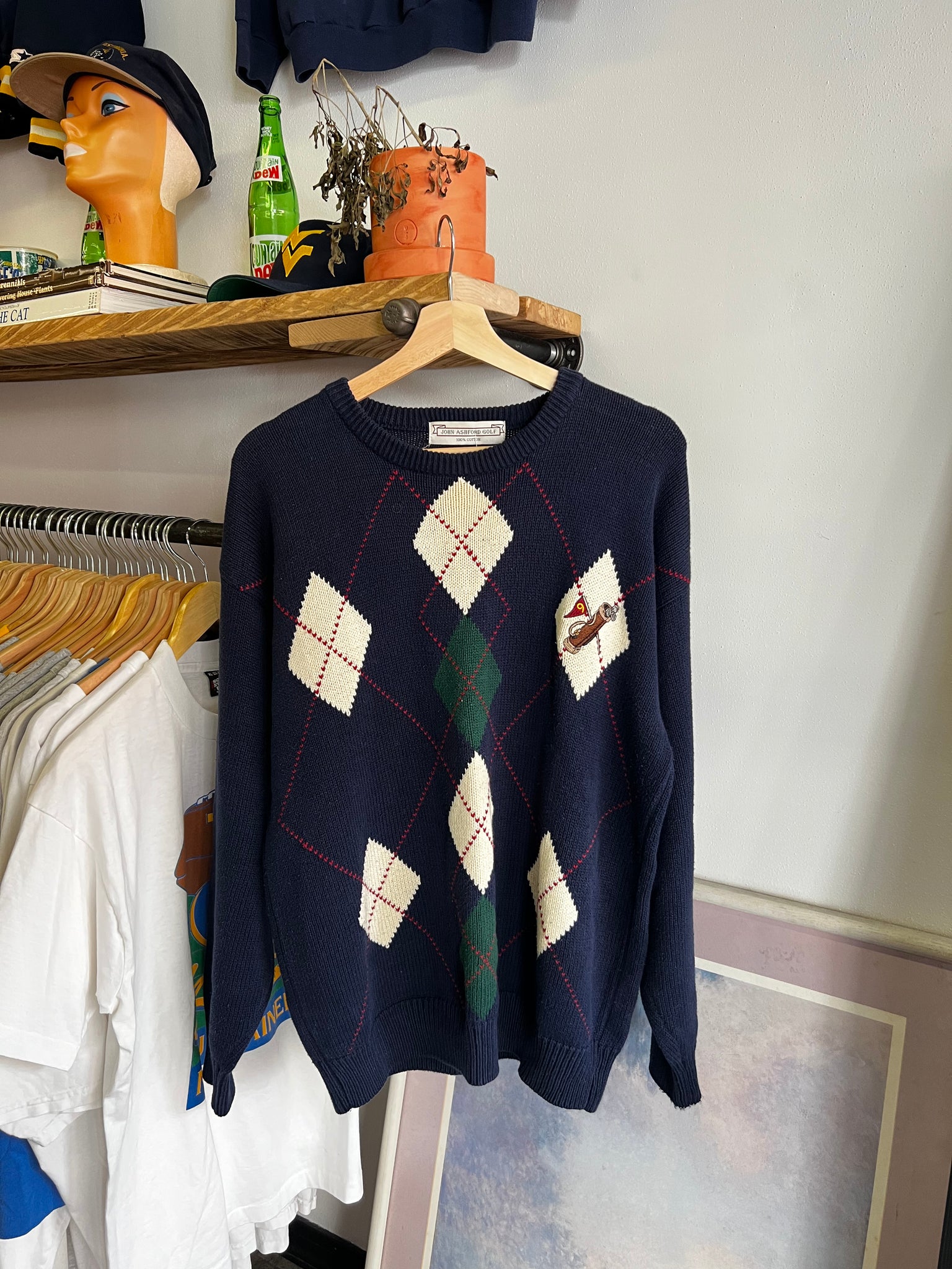 Vintage 90s Argyle Golf Sweater