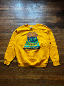 Vintage 90s WVU Football 100 Years Gold Crewneck Sweatshirt