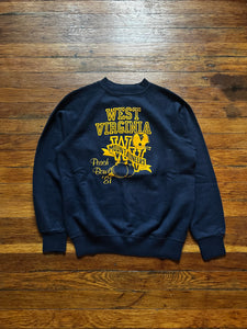 Vintage 80s WVU Football Peach Bowl Graphic Crewneck