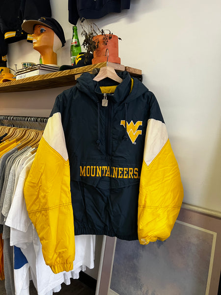 Vintage 90s WVU Mountaineers Puffer Hooded Jacket