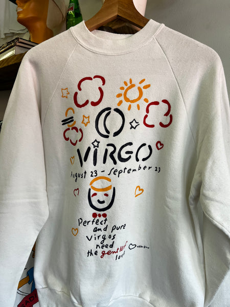 Vintage 80s Virgo Zodiac Sign Graphic Crewneck