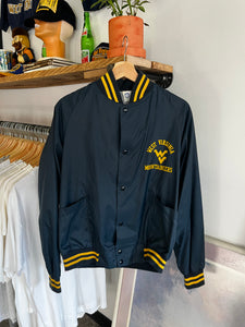 Vintage 80s WVU Spellout Coach Jacket