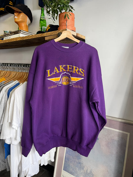 Vintage 90s Los Angeles Lakers Embroidered Sweatshirt