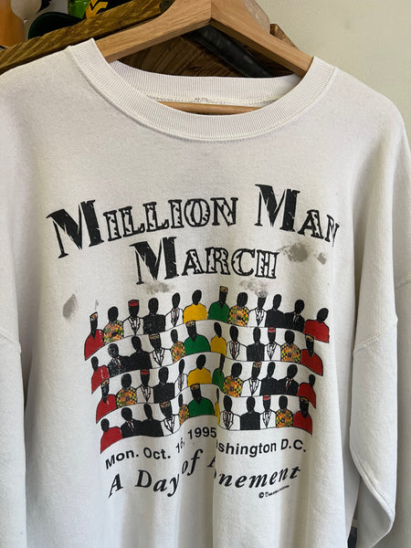 Vintage 90s Million Man March Graphic Crewneck