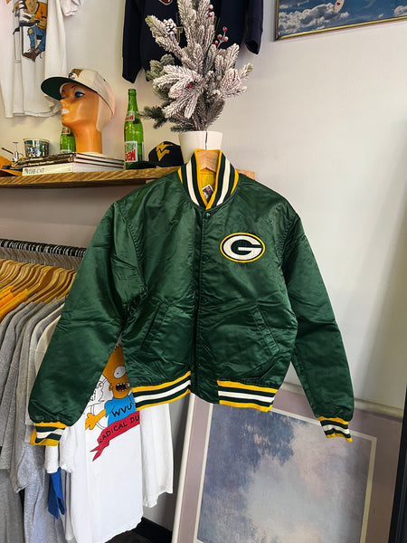 Vintage 80s Starter Green Bay Packers Satin Coach Jacket