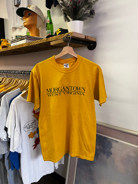 Vintage Y2K WVU Morgantown Burning Couch Graphic Tee