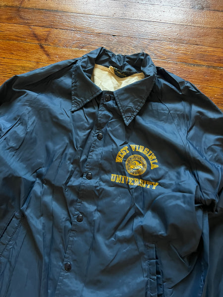 Vintage 70s WVU Champion Crest Logo Windbreaker Coach Jacket