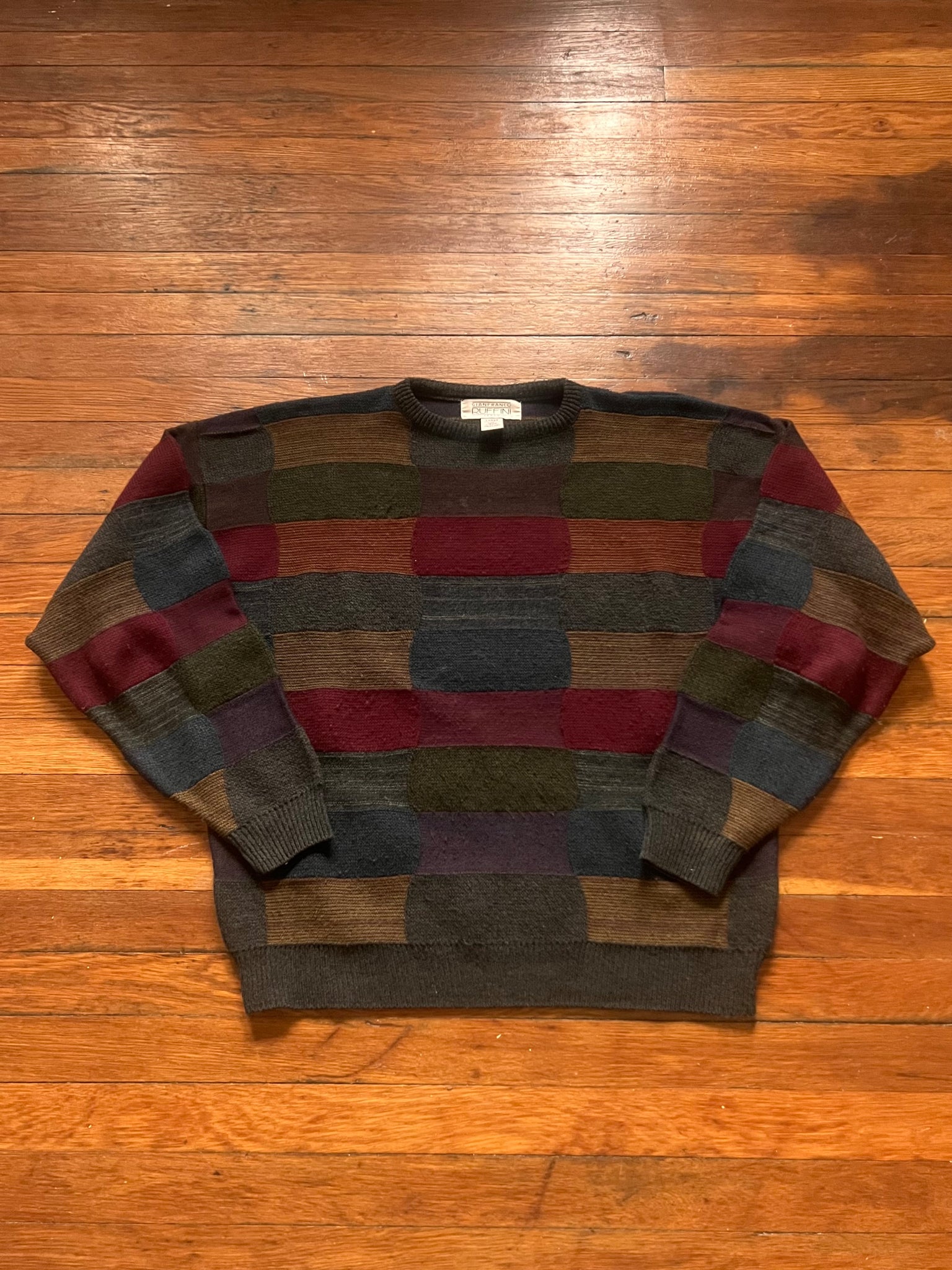 Vintage 90s Colorblocked Knit Sweater