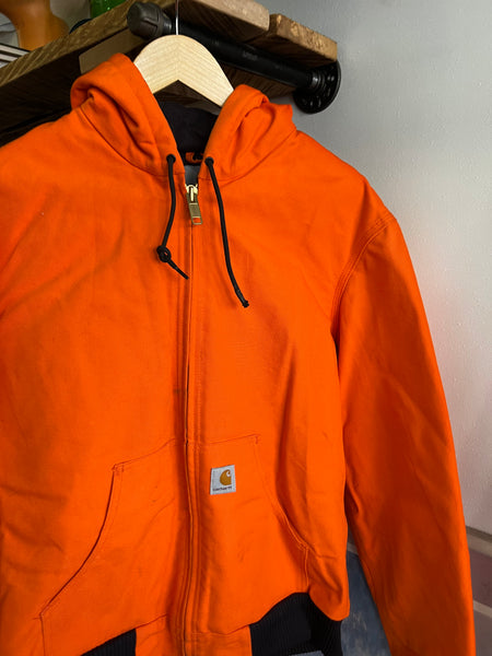 Vintage 90s Orange Hooded Carhartt Jacket