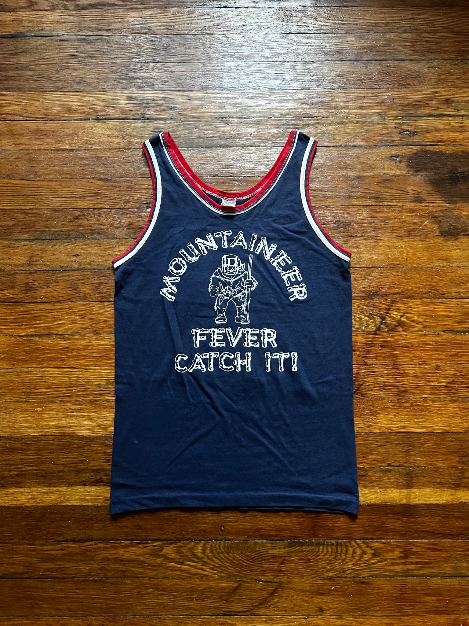 Vintage 70s WVU Mountaineers Fever Graphic Tank