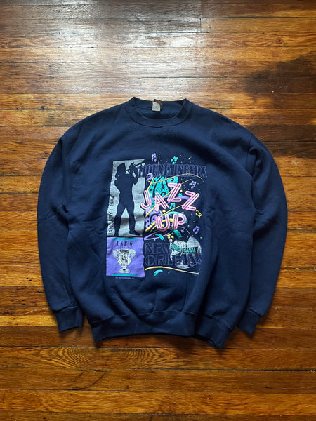 Vintage 90s WVU Mountaineers Sugar Bowl Jazz Graphic Crewneck Sweatshirt