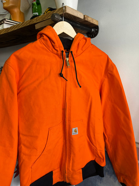 Vintage 90s Orange Hooded Carhartt Jacket