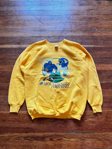 Vintage 80s WVU Mountaineers Major Harris Graphic Crewneck Sweatshirt