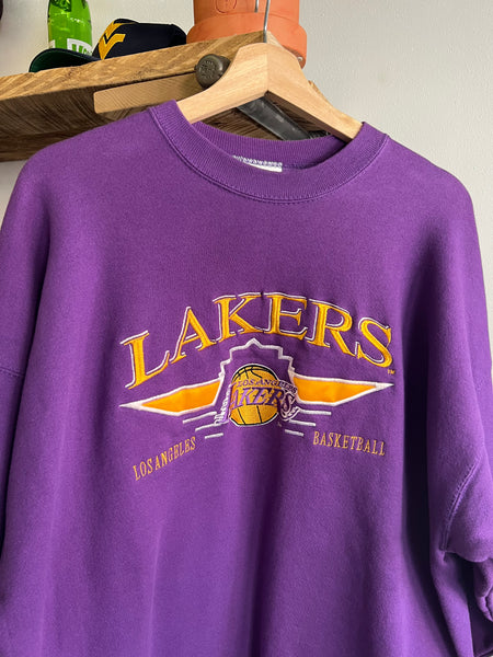 Vintage 90s Los Angeles Lakers Embroidered Sweatshirt
