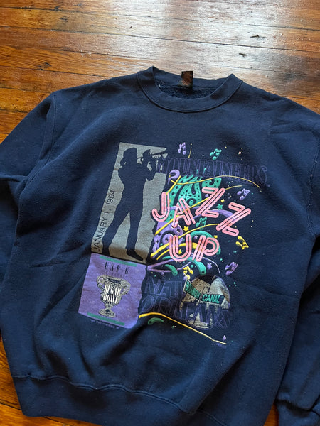 Vintage 90s WVU Football Jazz Sugar Bowl Graphic Crewneck Sweatshirt