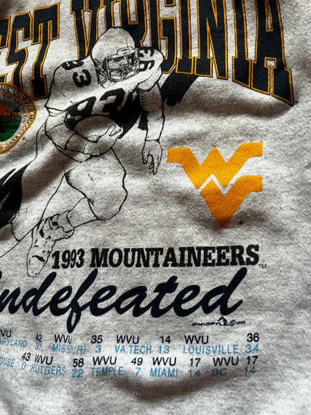 Vintage 90s WVU Mountaineers Football Undefeated Season Crewneck